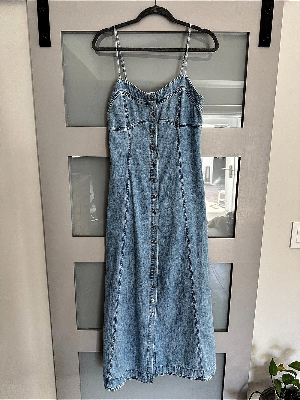 Free People Another Season Denim Midi Dress Size Medium